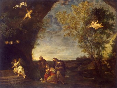 Heilige Frauen am Grab Christi von Francesco Albani